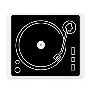 DJ-Plattenspieler - Mousepad (Querformat) - Weiß - Vorne