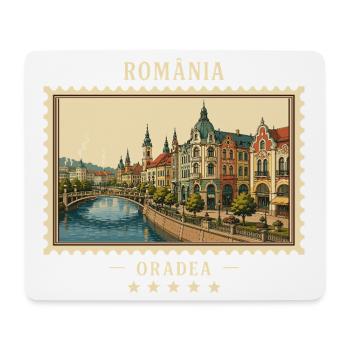 Rumänien Oradea Vintage Reisemarke - Mousepad (Querformat) - Weiß - Vorne