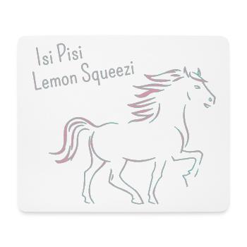 Isi Pisi Lemon Squeezi - Rose - par Maison Bichon - Tapis de souris (format paysage) - blanc - Devant