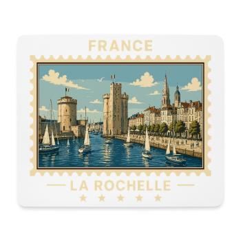Frankreich La Rochelle Vintage Reisemarke - Mousepad (Querformat) - Weiß - Vorne