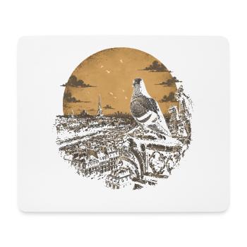 Funny pigeon fancier pigeon sport carrier pigeon heart - Mouse Pad (horizontal) - white - Front