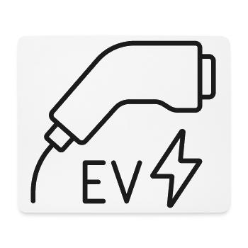 Ladestecker-Symbol für Elektrofahrzeuge - Mousepad (Querformat) - Weiß - Vorne