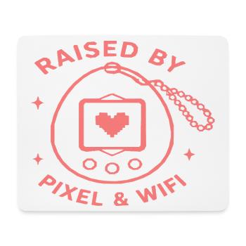 Aufgewachsen mit Pixel & Wifi - Mousepad (Querformat) - Weiß - Vorne