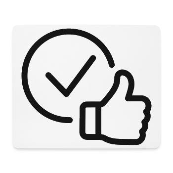 Verifiziertes Genehmigungszeilen-Symbol - Mousepad (Querformat) - Weiß - Vorne