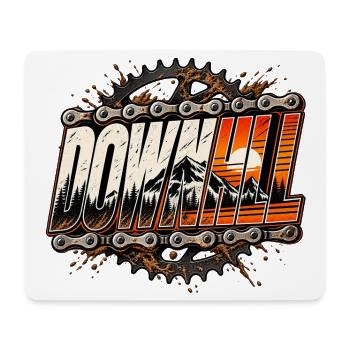 Downhill Fahrrad Leidenschaft Hobby Fahrrad fahren - Mousepad (Querformat) - Weiß - Vorne