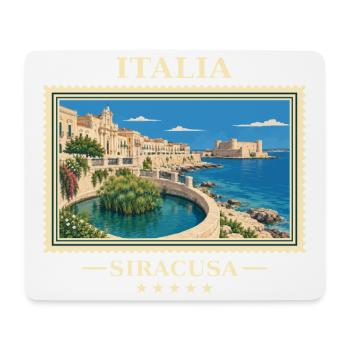 Italien Syrakus Vintage Reisemarke - Mousepad (Querformat) - Weiß - Vorne