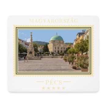 Ungarn Pécs Vintage Reisemarke - Mousepad (Querformat) - Weiß - Vorne