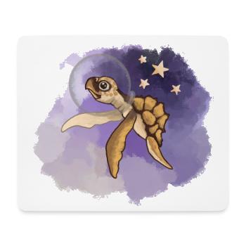 Cosmic Sea Turtle Explorer - Mousepad (Querformat) - Weiß - Vorne