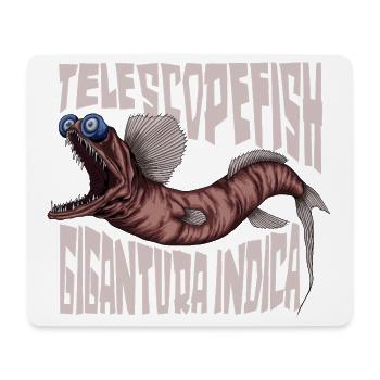 Tiefsee Monster - Teleskopfisch - Mousepad (Querformat) - Weiß - Vorne