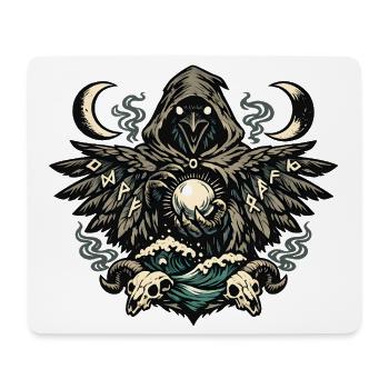 Mondschatten Rabenrunen-Orakel - Mousepad (Querformat) - Weiß - Vorne
