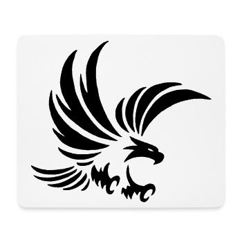 Schwarzer Totemadler - Mousepad (Querformat) - Weiß - Vorne