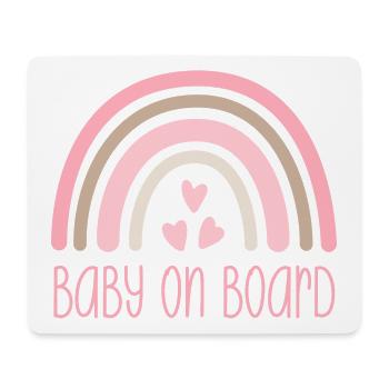 Baby on Board - Mousepad (Querformat) - Weiß - Vorne