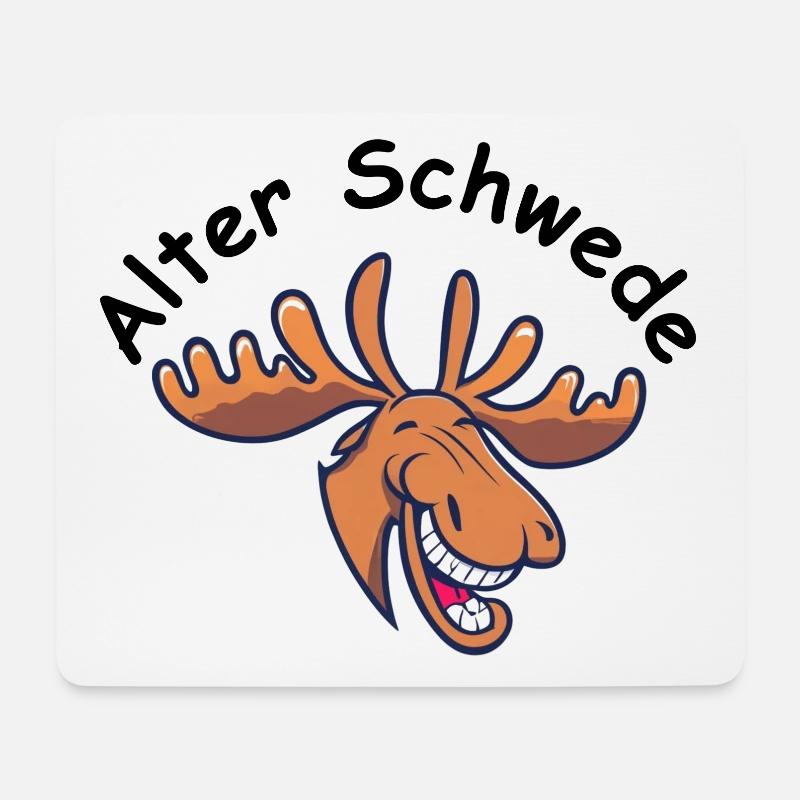 Na du alter Schwede - Mousepad (Querformat) - Weiß
