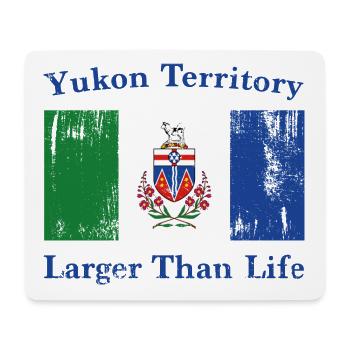 Yukon Flag - Larger Than Life - Mousepad (Querformat) - Weiß - Vorne