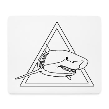 shark - Mouse Pad (horizontal) - white - Front