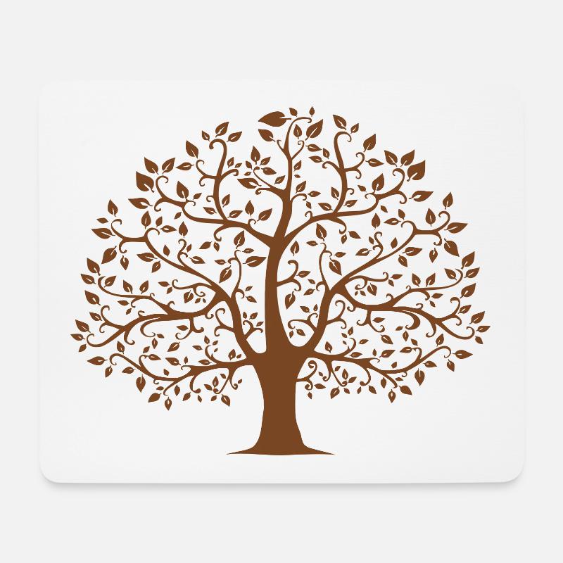 Baum - Mousepad (Querformat) - Weiß