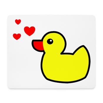 Squeaky Duck Yellow Valentine's Day 2 - Mouse Pad (horizontal) - white - Front