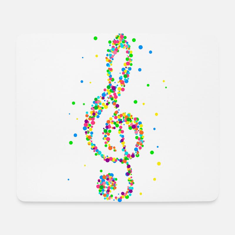 Musiker Violinschlüssel Notenschlüssel Musik - Mousepad (Querformat) - Weiß