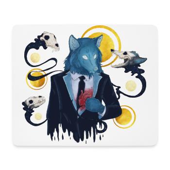 Blue Ink Spirits - A Wolf Heart Whisper - Mouse Pad (horizontal) - white - Front
