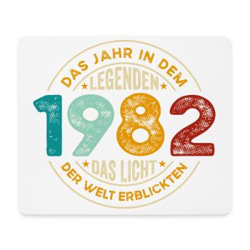 Geburtstag Legenden 1982 Jahrgang 1982 Geschenk - Mousepad (Querformat) - Weiß - Vorne