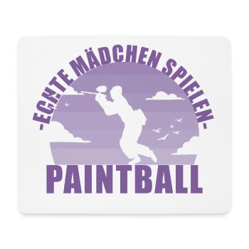 Paintball Paintballerin Gotcha Mädchen Geschenk - Mousepad (Querformat) - Weiß - Vorne