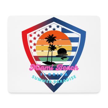 Miami, Floride, États-Unis - Tapis de souris (format paysage) - blanc - Devant