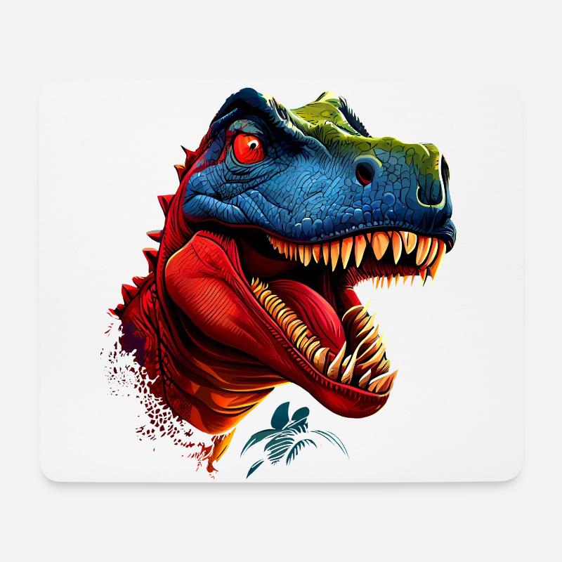 Unheimlicher Dinosaurier Tyrannosaurus Rex - Mousepad (Querformat) - Weiß