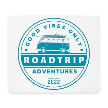 Road Trip Vibes Vanlife Seal - Mouse Pad (horizontal) - white - Front