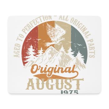 August 1975 Vintage Retro Geburtstag Geschenk 1975 - Mousepad (Querformat) - Weiß - Vorne