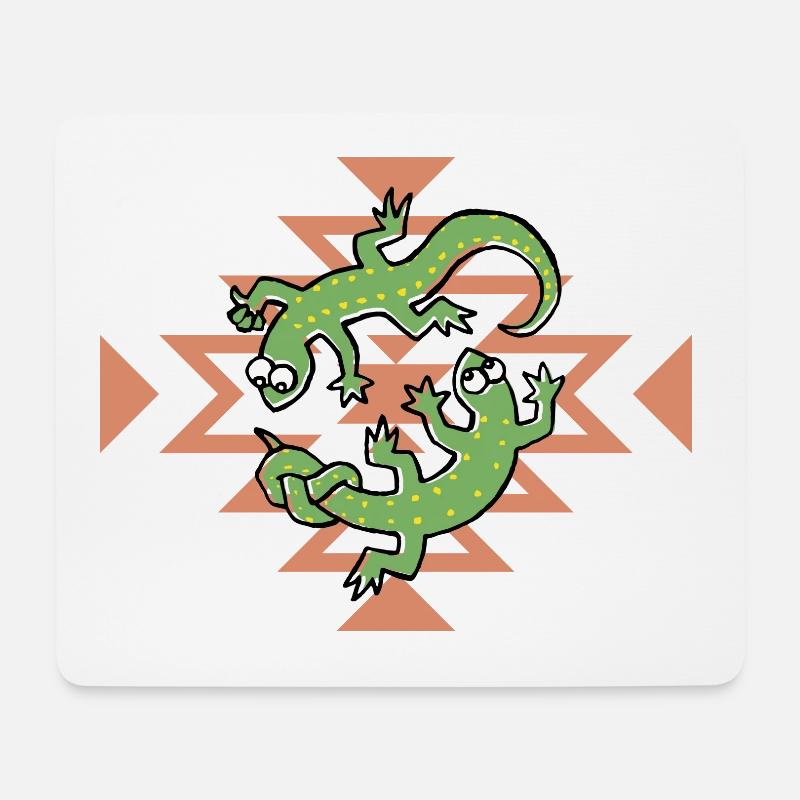 Klettern, Eidechse - Mousepad (Querformat) - Weiß