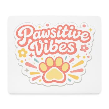Pawsitive Vibes Paw Joy - Tapis de souris (format paysage) - blanc - Devant