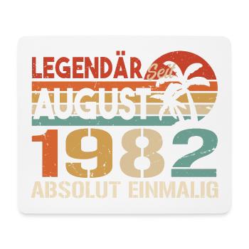 Geboren im August 1982 Funny Birthday Retro - Mousepad (Querformat) - Weiß - Vorne
