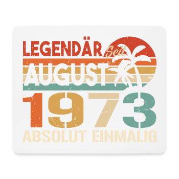 Geboren im August 1973 Funny Birthday Retro - Mousepad (Querformat) - Weiß - Vorne