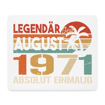 Geboren im August 1971 Funny Birthday Retro - Mousepad (Querformat) - Weiß - Vorne