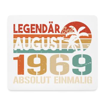 Geboren im August 1969 Funny Birthday Retro - Mousepad (Querformat) - Weiß - Vorne