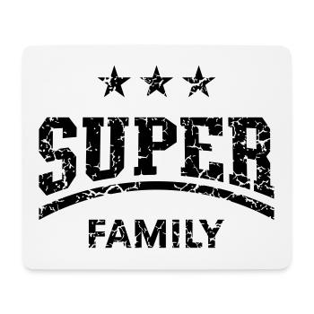 Super Family (Familie / Vater / Mutter / Vintage) - Mousepad (Querformat) - Weiß - Vorne