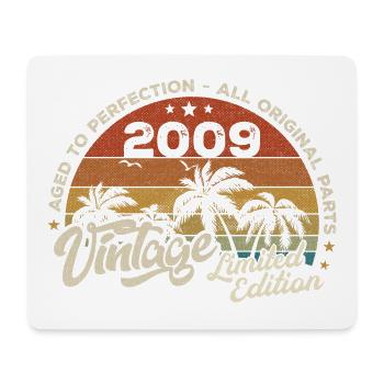 Vintage 2009 Birthday Retro 2009 - Mouse Pad (horizontal) - white - Front