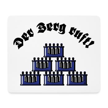 Der Berg Ruft! (Bier Bierkästen Bierkisten / Blau) - Mousepad (Querformat) - Weiß - Vorne