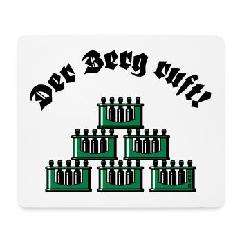 Der Berg Ruft! (Bier Bierkästen Bierkisten / Grün) - Mousepad (Querformat) - Weiß - Vorne