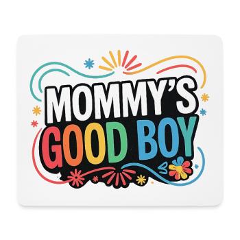 Mommy's Good Boy - Muttersöhnchen Retro Spruch - Mousepad (Querformat) - Weiß - Vorne