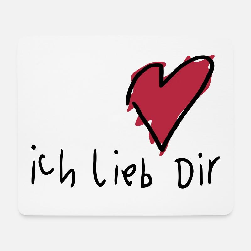 Liebeserklärung 'Ich lieb Dir' - Mousepad (Querformat) - Weiß