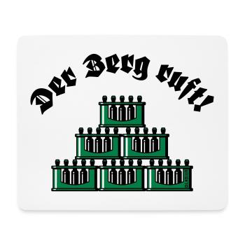 Der Berg Ruft! (Bier / Bierkästen / Grün / Old) - Mousepad (Querformat) - Weiß - Vorne