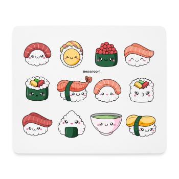 Kawaii sushi - Mouse Pad (horizontal) - white - Front
