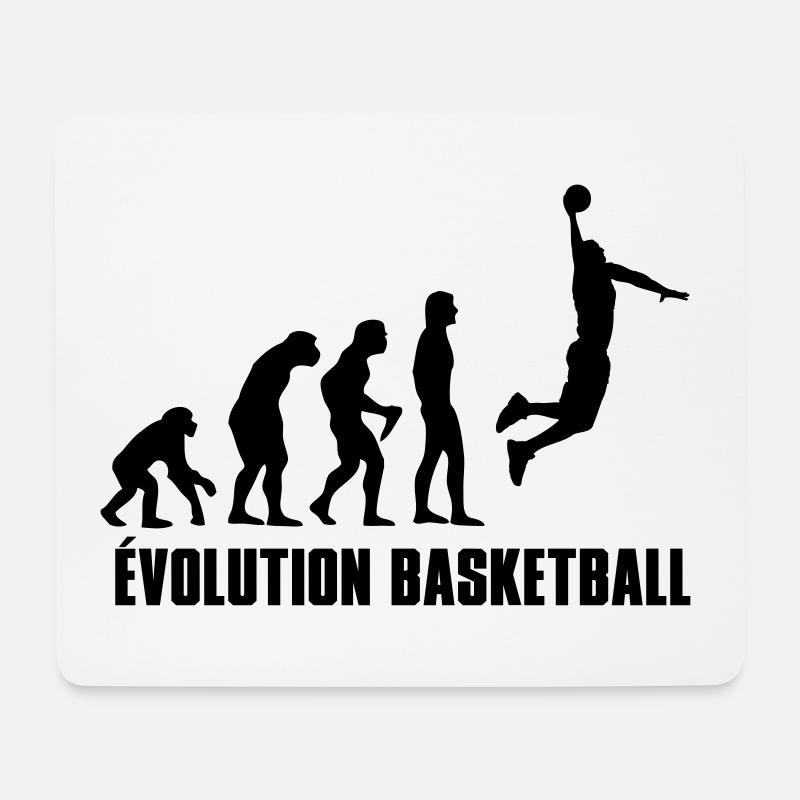 Basketball Évolution Basket - Mousepad (Querformat) - Weiß