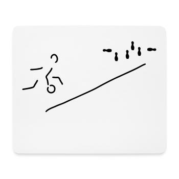kegeln alle neune - Mousepad (Querformat) - Weiß - Vorne