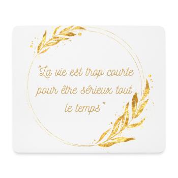 Rire et Sourire - Tapis de souris (format paysage) - blanc - Devant