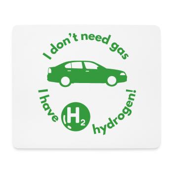 Hydrogen H2 as a fuel for cars - Mouse Pad (horizontal) - white - Front