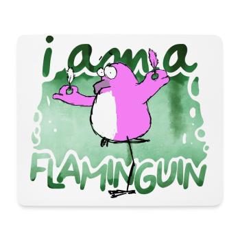 I am a Flaminguin - Mousepad (Querformat) - Weiß - Vorne