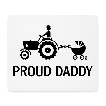 Proud Daddy (Tractor Driver & Pushchair) - Mouse Pad (horizontal) - white - Front