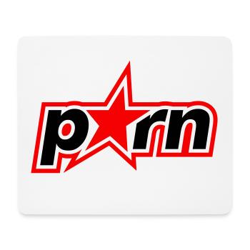 Porn lettering - Mouse Pad (horizontal) - white - Front